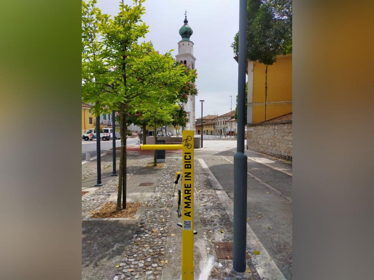 Niente più ruote a terra, arriva il pit-stop per bici nel cuore di Romans d'Isonzo